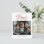 非常に白メリーいモダンクリスマス シーズンカード (スタンド正面)