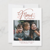 非常に白メリーいモダンクリスマス シーズンカード (正面)