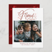 非常に白メリーいモダンクリスマス シーズンカード (正面/裏面)