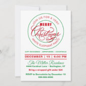 非常に白メリーい象のクリスマスパーティー 招待状 (正面)