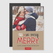 非常に磁気メリー的な休日の写真カード (正面/裏面)