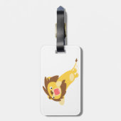 非常に空腹かわいい漫画のライオンのラゲッジタグ ラゲッジタグ (裏面縦)