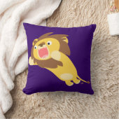 非常に空腹かわいい漫画のライオンの枕 クッション (ブランケット)