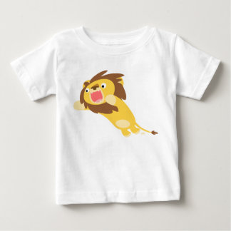 非常に空腹かわいい漫画のライオンベビーTシャツ ベビーTシャツ