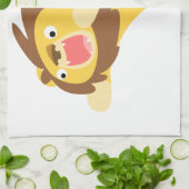 非常に空腹でかわいい漫画のライオンの台所タオル キッチンタオル (折り畳み)