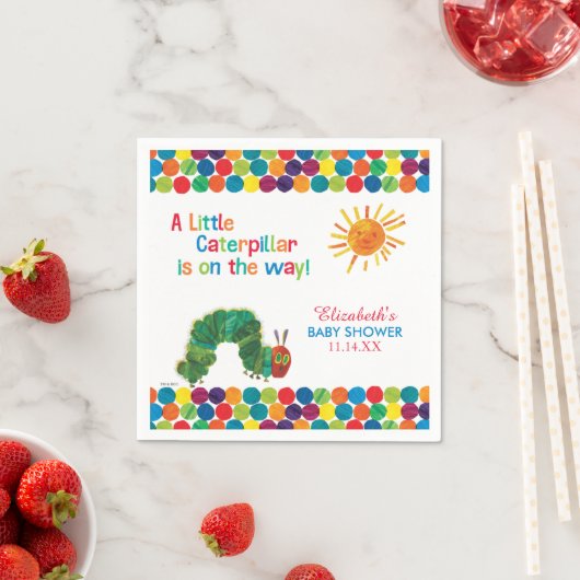 非常に空腹のキャタピラの赤ちゃんシャワー スタンダードカクテルナプキン (インサイチュ)