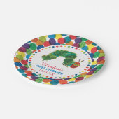 非常に空腹のキャタピラの赤ちゃんシャワー ペーパープレート (アングル)