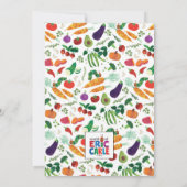 非常に空腹のキャタピラーフルーツ赤ちゃんシャワー 招待状 (裏面)