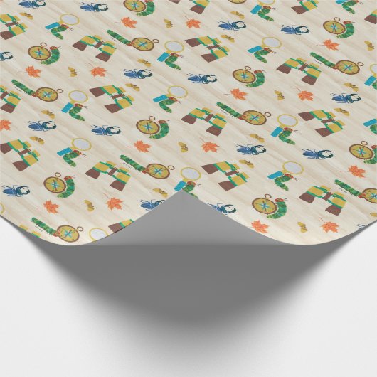 非常に空腹のキャタピラ野生動物の専門家パター ラッピングペーパー (角)