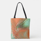 非常に粗いオレンジ色のデジタルテクスチャ、灰色の熟成 トートバッグ (裏面)