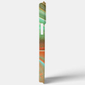 非常に粗いオレンジ色のデジタルテクスチャ、灰色の熟成 Case-Mate iPhoneケース (裏面 / 右)