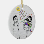 非常に粘着性のクリスマスのオーナメント セラミックオーナメント (右)