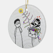 非常に粘着性のクリスマスのオーナメント セラミックオーナメント (左)