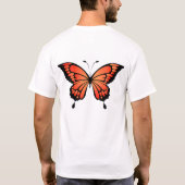 非常に素晴らしい蝶 Tシャツ (裏面)