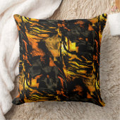 非常に素朴な燃えた黄金、抽象芸術モザイクスケッチ クッション (ブランケット)