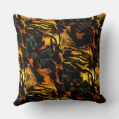非常に素朴な燃えた黄金、抽象芸術モザイクスケッチ クッション (裏面)