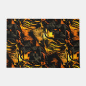 非常に素朴な燃えた黄金、抽象芸術モザイクスケッチ ドアマット (正面)