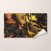 非常に素朴な燃えた黄金、抽象芸術モザイクスケッチ バスタオルセット (ハンドタオル)