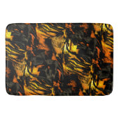 非常に素朴な燃えた黄金、抽象芸術モザイクスケッチ バスマット (正面)