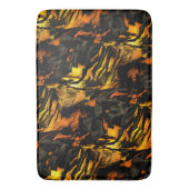 非常に素朴な燃えた黄金、抽象芸術モザイクスケッチ バスマット (正面縦)