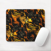 非常に素朴な燃えた黄金、抽象芸術モザイクスケッチ マウスパッド (マウス)