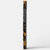 非常に素朴な燃えた黄金、抽象芸術モザイクスケッチ Case-Mate iPhoneケース (裏面 / 左)