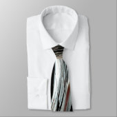 非常に素朴な銀色のストライプ切り出しまたは円形 ネクタイ (タイ)