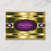 非常に紫エレガントの金ゴールドとラインストフェイクーン 名刺 (正面)