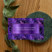 非常に紫色の葉のきらめく心理療法 |カウンセラー 名刺