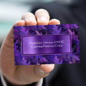 非常に紫色の葉のきらめく心理療法 |カウンセラー 名刺