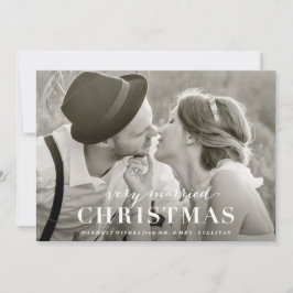 非常に結婚したなクリスマスの新婚者の休日カード シーズンカード