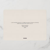 非常に結婚したクリスマススクリプトの青い銀 箔シーズンカード (裏面)