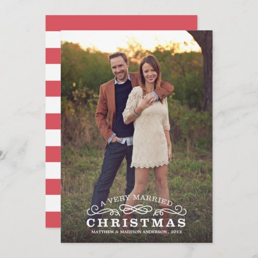 非常に結婚したクリスマス |ホリデーフォトカード シーズンカード (正面/裏面)