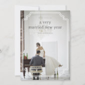 非常に結婚した新しい年 | 新婚ホリデー写真 シーズンカード (正面)