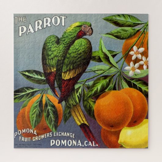 非常に緑の鸚鵡 ジグソーパズル (縦)