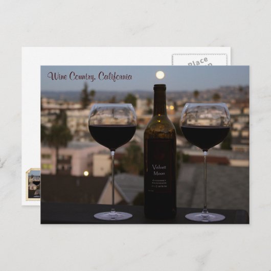 非常に美しいワインカントリー葉書! ポストカード (正面/裏面)