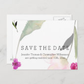 非常に美しい水の色のフローラ日付を保存 案内ポストカード (正面/裏面)