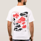 非常に美しい雲、太陽の光線輝く Tシャツ (裏面)