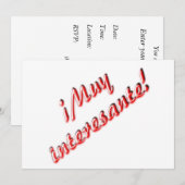 非常に興味深い招待 招待状 (正面/裏面)