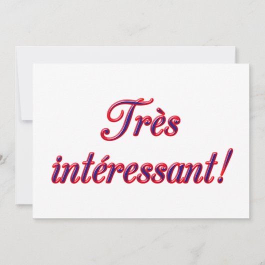 非常に興味深い招待 招待状 (正面)