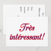 非常に興味深い招待 招待状 (正面/裏面)