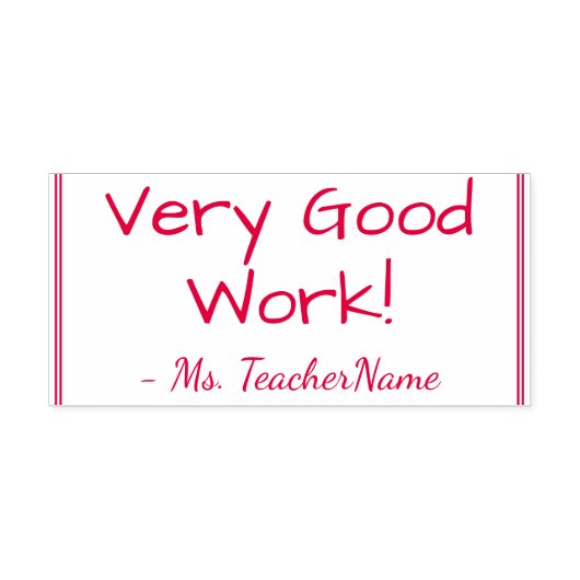 "非常に良い仕事！" +カスタムインストラクター名 セルフインキングスタンプ (デザイン)