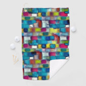 非常に色付きの正方形の形状のデジタルラフなテクスチャ ゴルフタオル (インサイチュ)