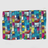 非常に色付きの正方形の形状のデジタルラフなテクスチャ ゴルフタオル (横)