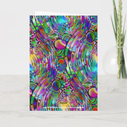 非常に色鮮やかな抽象芸術型枠第1条 カード (裏面)