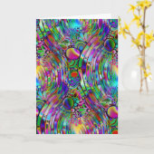 非常に色鮮やかな抽象芸術型枠第1条 カード (黄色い花)