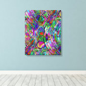 非常に色鮮やかな抽象芸術型枠第1条 キャンバスプリント (インサイチュ (ウッドフロア))