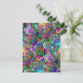 非常に色鮮やかな抽象芸術型枠第1条 ポストカード (スタンド正面)