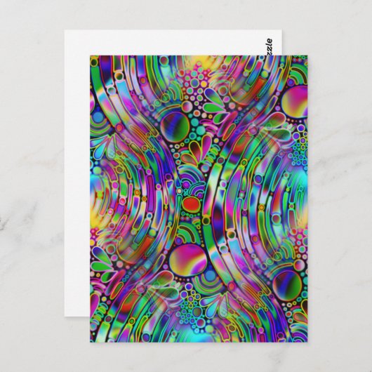非常に色鮮やかな抽象芸術型枠第1条 ポストカード (正面/裏面)