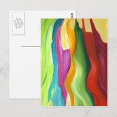 非常に色鮮やかな抽象芸術絵画の。 ポストカード (正面/裏面)